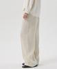 Aheule Sero Linen-Like Stripe Banding Wide Straight Pants_Beige