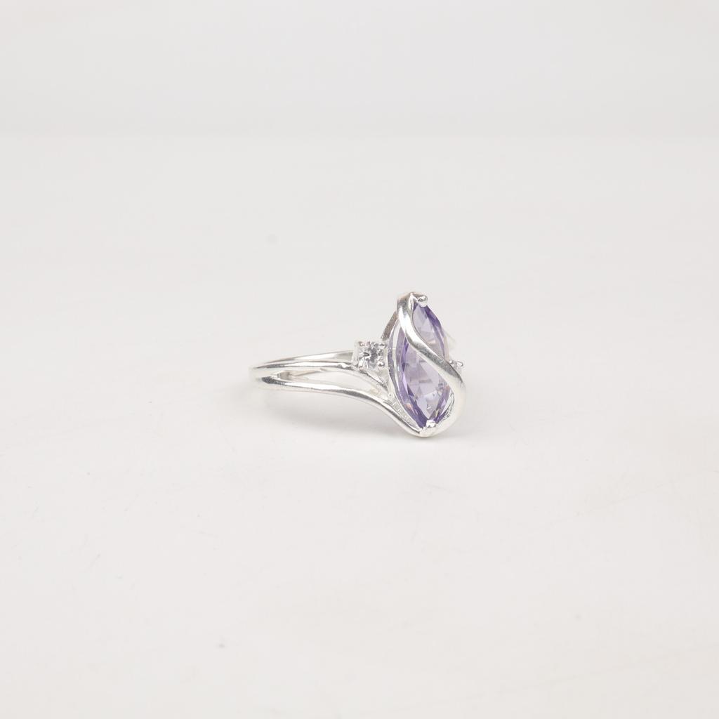 Natural Iolite Gemstone 925 Sterling Silver Jewelry Zircon Women Ring For Gift CZR-8-2