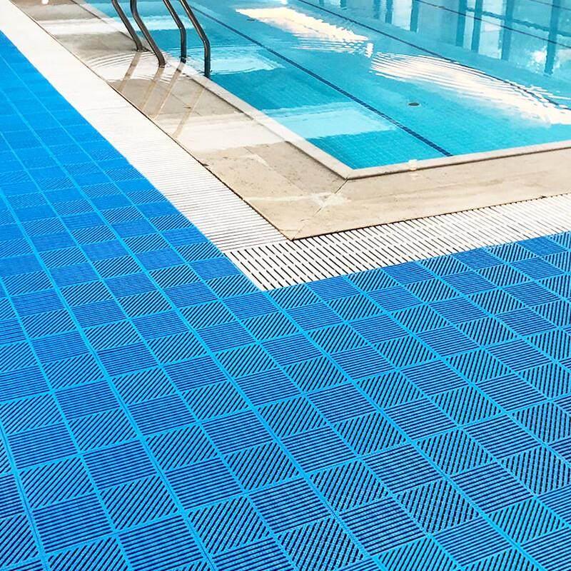 Ivory White Straight Grain Non-Slip Shower Mat (10-Pack)