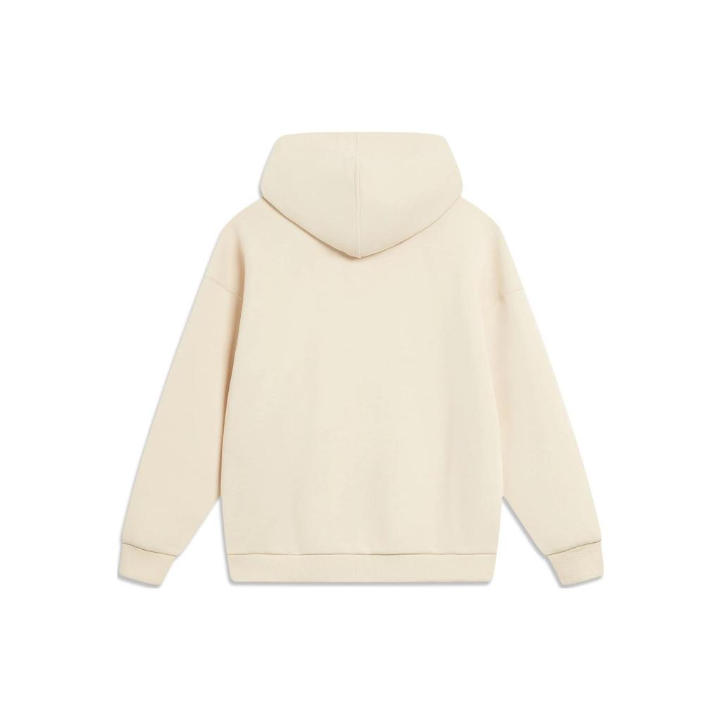 Li-Ning Sports Trend Series Solid Color Loose Pullover Hoodie Unisex Tops Mist-Khaki AWDT757-1