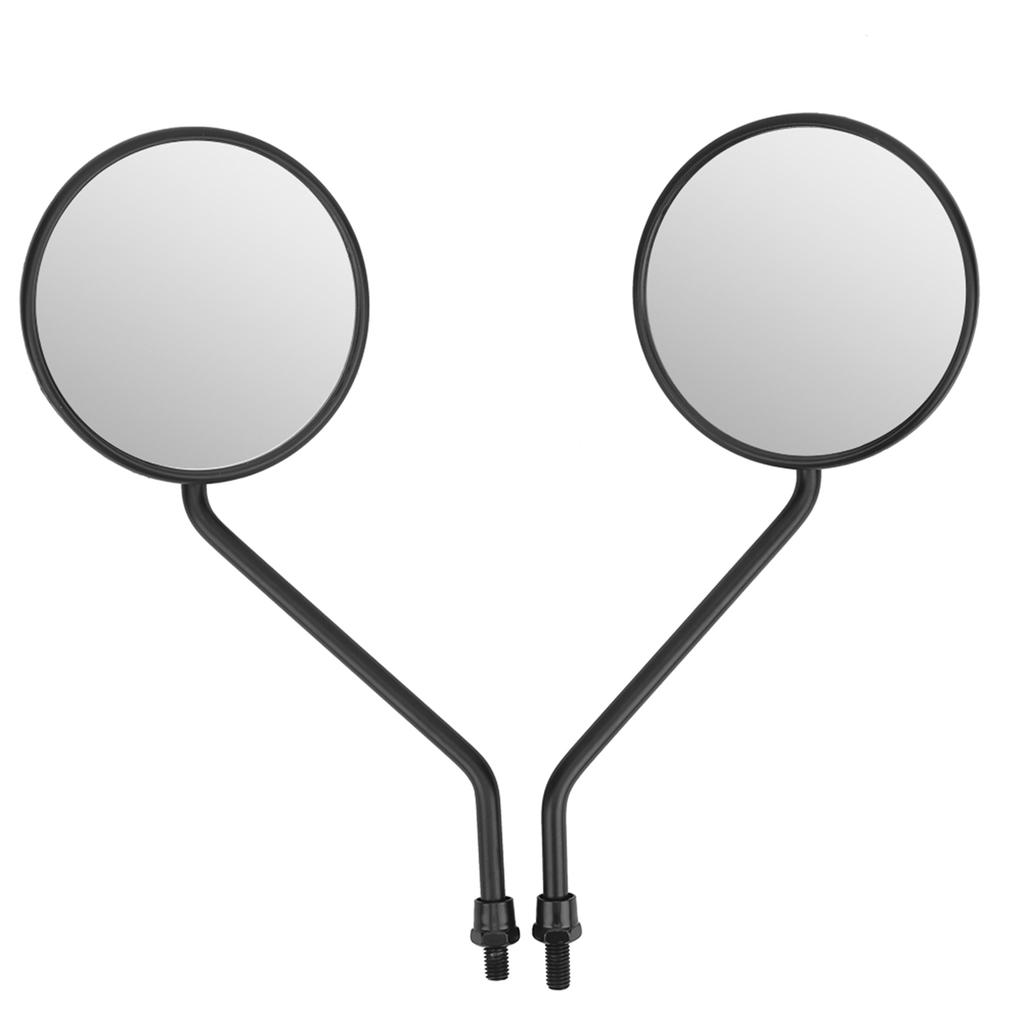 2Pcs 8mm 0.3in Rearview Mirror Universal Retro Round Side Mirrors for Motorcycle Electric Bicycle Scooter