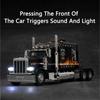 1:24 Peterbilt 389 Truck Toy Model Car Diecast Metal Doors Opened Tractors Vehicles Models Sound Light Pull Back Gifts for Child