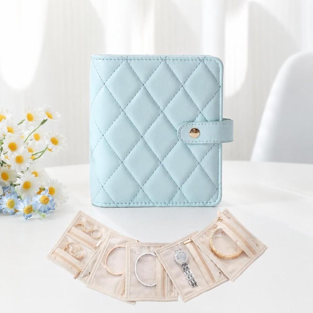 Zipper Closure Necklace Binder Storage Book Clear Pockets Storage Bag For Women