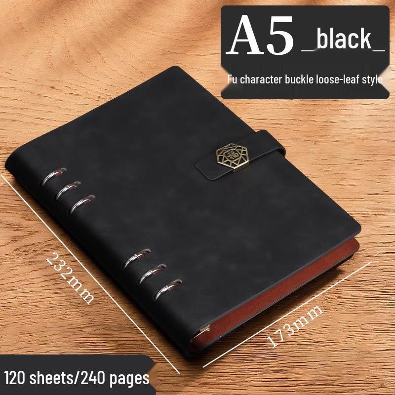 Customizable A5/B5 Loose-Leaf Notebook with Detachable Pages and Logo Printing for Business/Office Use