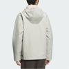 Adidas Solid Color Three-In-One Outdoor Windproof Warm Hooded Long Sleeve Jacket Unisex Jacket Gray JL8264