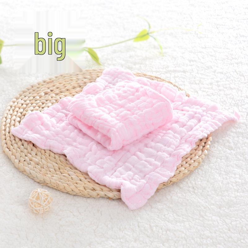 Newborn Cotton Bubble Gauze Face Towel - Six-Layer, Plain Color
