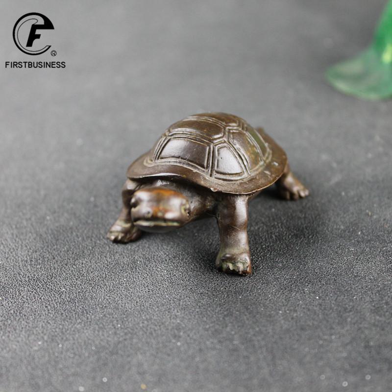 Solid Copper Turtle Statue Desktop Ornaments Vintage Brass Tortoise Figurines Toy Model Home Decorations Accessories Tea Pet