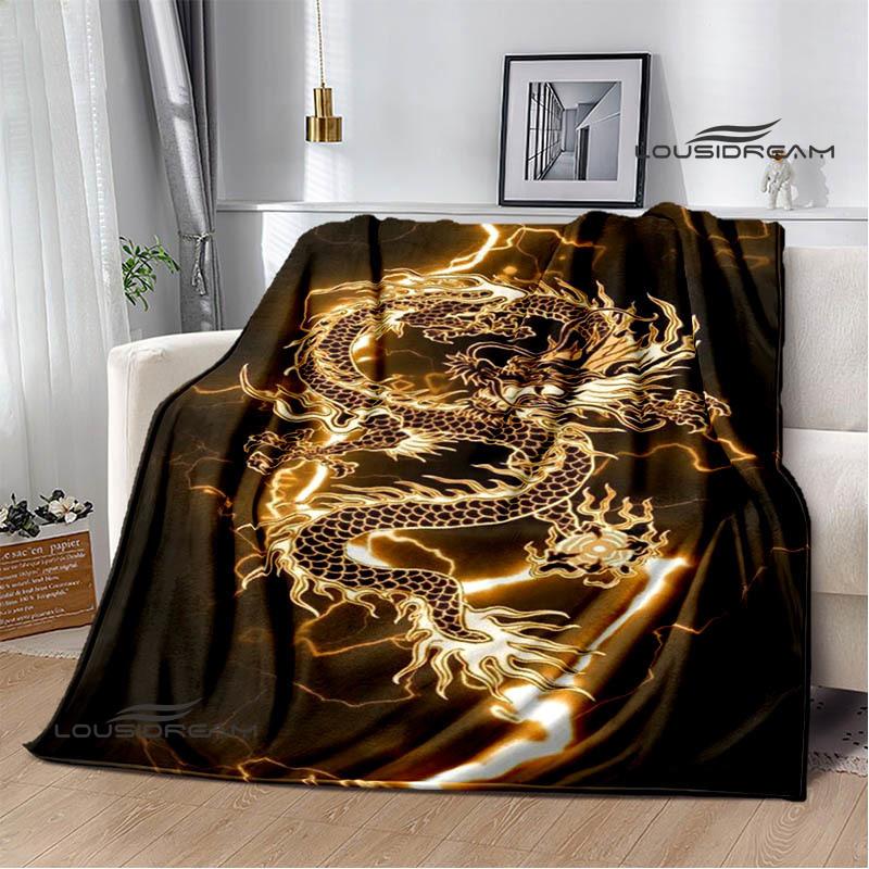 3D Retro dragon Printed blanket Flannel Warm blankets Soft and comfortable blanket bed linings cubre cama Birthday Gift