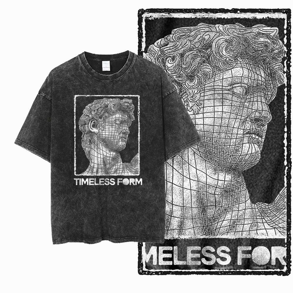 Cotton Vintage Graphic Western Sculpture TShirt Men Greek Statue Graphic Men Tshirt Black Cool Print Tees G S