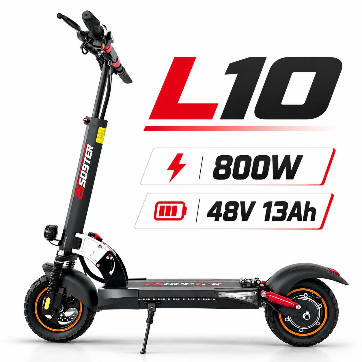 800W Jaudīgs Elektriskais Skūteris 48V 13Ah