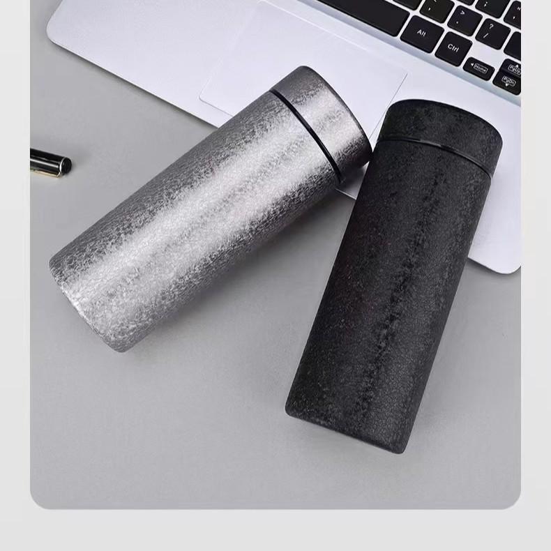 New Minimalist Inner Titanium Outer Steel Tea Separation Thermos Flask Cup Ice Best Flower Double Layer Titanium Mug Business Gift Box Tea Cup