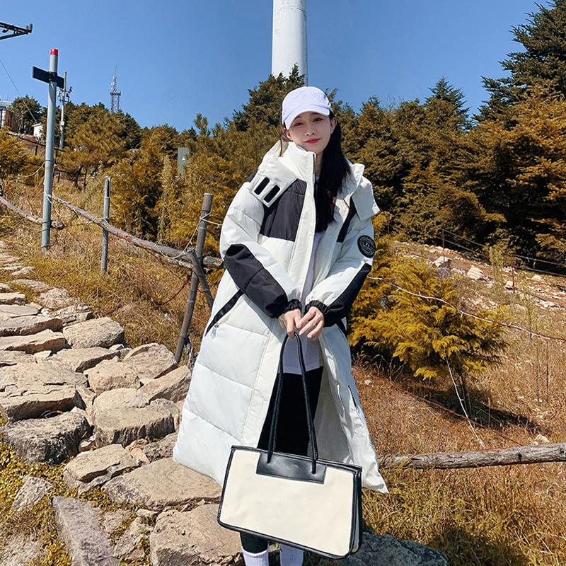 Herbst- und Winter Daunen Baumwolljacke für Damen, Knielang Locker Oversized Baumwolljacke, Freizeitjacke, Modische Damen Oberbekleidung