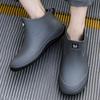 Winter New Rain Boots Men Women Fashion Short Sleeve Plush Insulation Outdoor Car Wash Kitchen Anti Slip Waterproof Casual Shoes