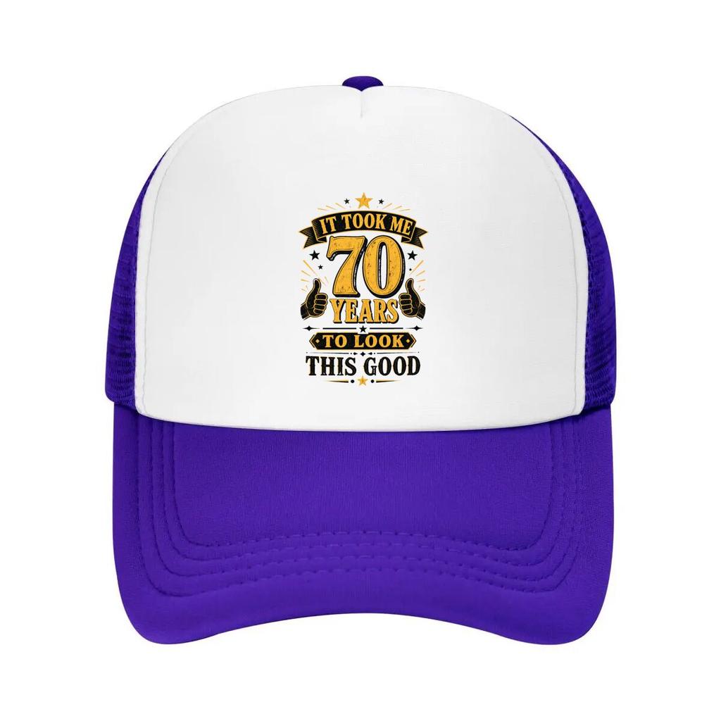 Seventy Years Looking This Amazing Mesh Baseball Cap Casual Hat Outdoor For Womens Unisex FeUnisex