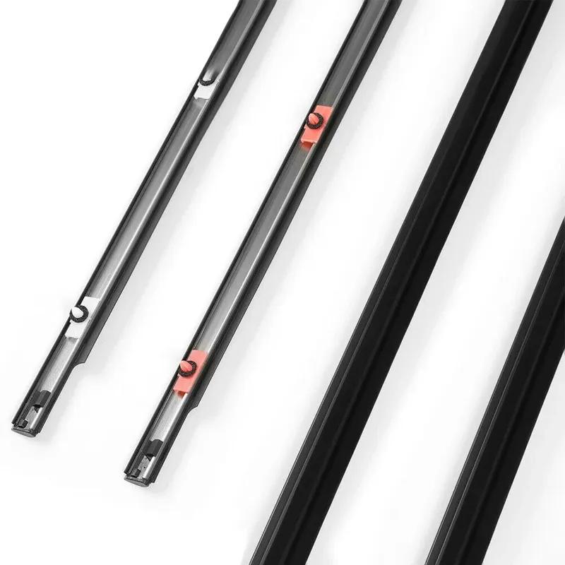 4PCS Car Door Window Glass Window Seal Moulding Trim for Toyota FJ Cruiser 2007-2014