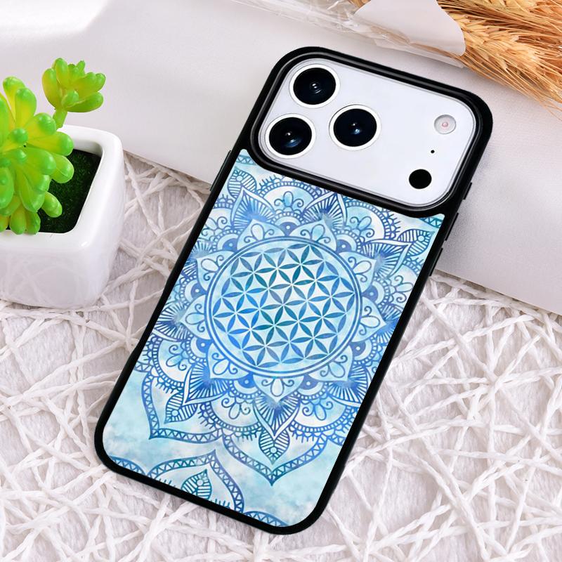 Flower Of Life In Lotus Pastel Golds Phone Case for iPhone 17 Air 16 15 11 12 14 13 Pro Max Shockproof Cover