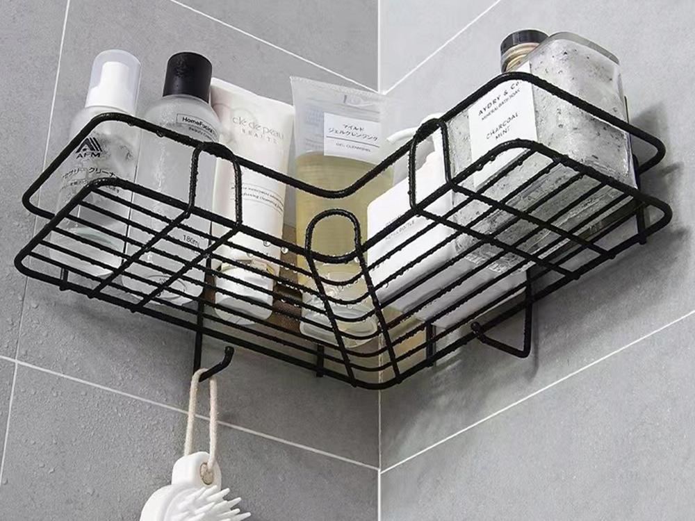 Corner Bathroom Shelf Cy-0111 Black (40) Gab_A