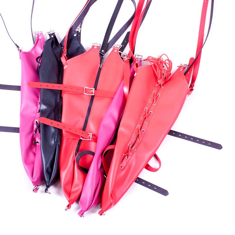 Icele Europäischer Reißverschluss Einzelhandschuh Erotische Leder Handfessel