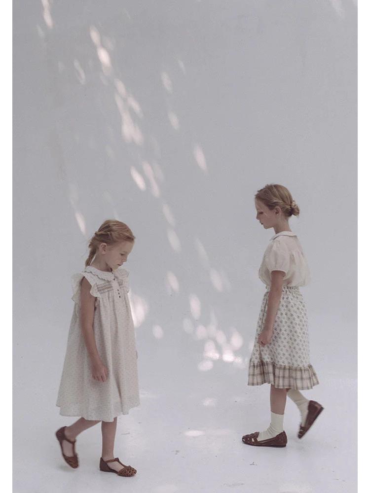 2025 Spring/Summer LOU New Children's Sleeveless Tencel Cotton Dress Collection