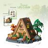 Forest Log Cabin & Windmill Treehouse Building Set - Compatible with LEGO, Educational Blocks for Kids