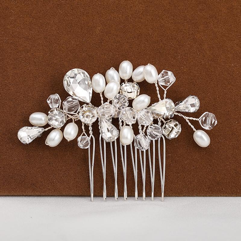 Crystal Pearl Small Hair Comb Hair Jewelry For Women Girl Decoration Comb Jewelry Hair Clips Comb