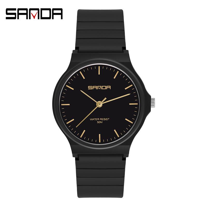 Sanda Fashionable Waterproof Quartz Watch for Students - Ideal for School, Parties, and Exams