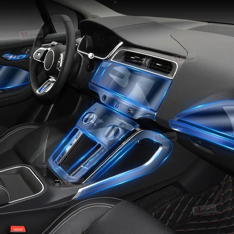 For Jaguar I-PACE - Car Gearbox Panel Navigation Screen Automotive Interior TPU Protective Film Anti-Scratch Sticker
