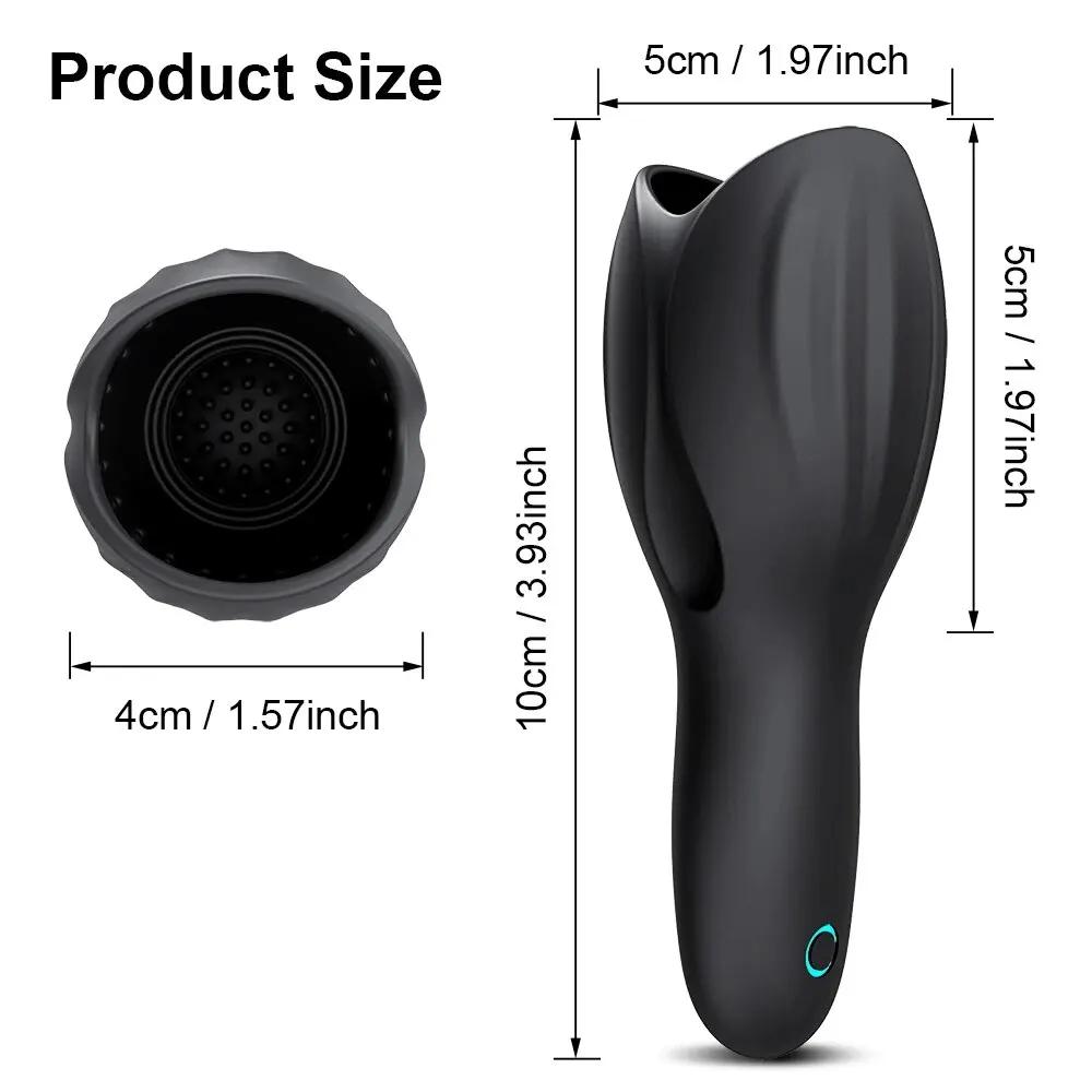 Male Masturbator Exerciser Glans Vibrator Massager Penis Delay Trainer Vibrating Stimulator Sex Toys for Men Adults Products 18+