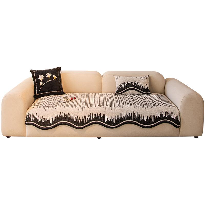 Special-Shaped Half-Sided Velvet Sofa Cushion, Winter New Non-Slip Seat Cushion, High-End Straight Row Sofa Cover Cross-Border