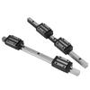 2Pcs HG15-300mm Cast Iron Linear Guide Rail with 4Pcs HGH15 Linear Bearing Slide Block Black