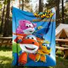1pc Super Wings Outdoor Blanket Lightweight Flannel, Soft & Warm, All-Season Use for Sofa, Outdoor, Camping, Living Room, Office134