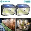 Solar Lights Outdoor Motion Sensor Solar Security Lights IP65 Waterproof with 3 Lighting Modes Powered Wall Lights Outside