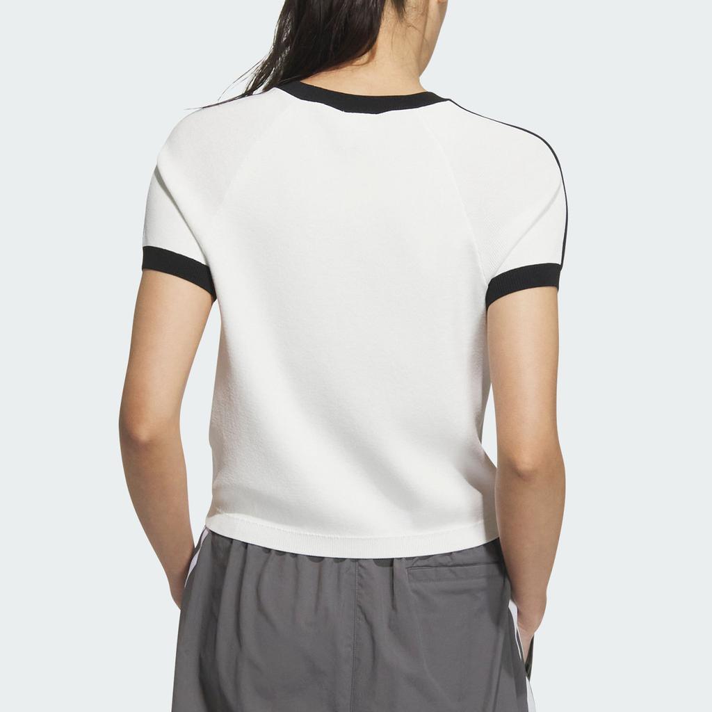 Adidas Originals Knit T-Shirt Women Tops White JI7049