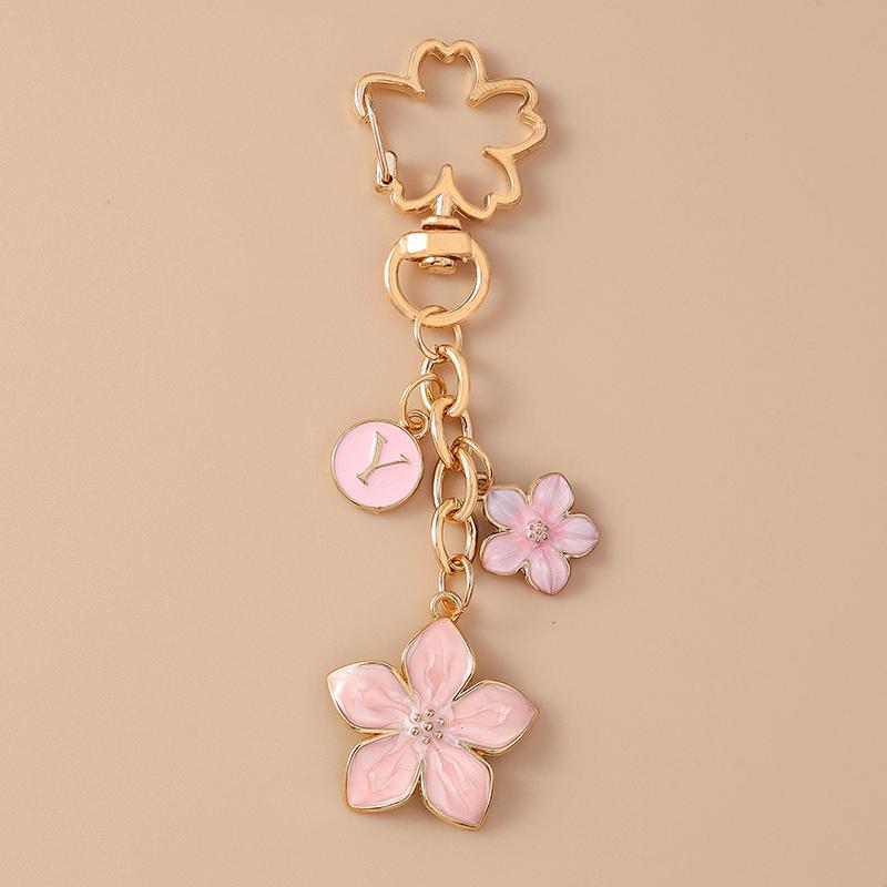Fashion Colorful Flower Keychain for Car Key Women Men Handbag Pendant Key Rings Accessories DIY Jewelry Gifts