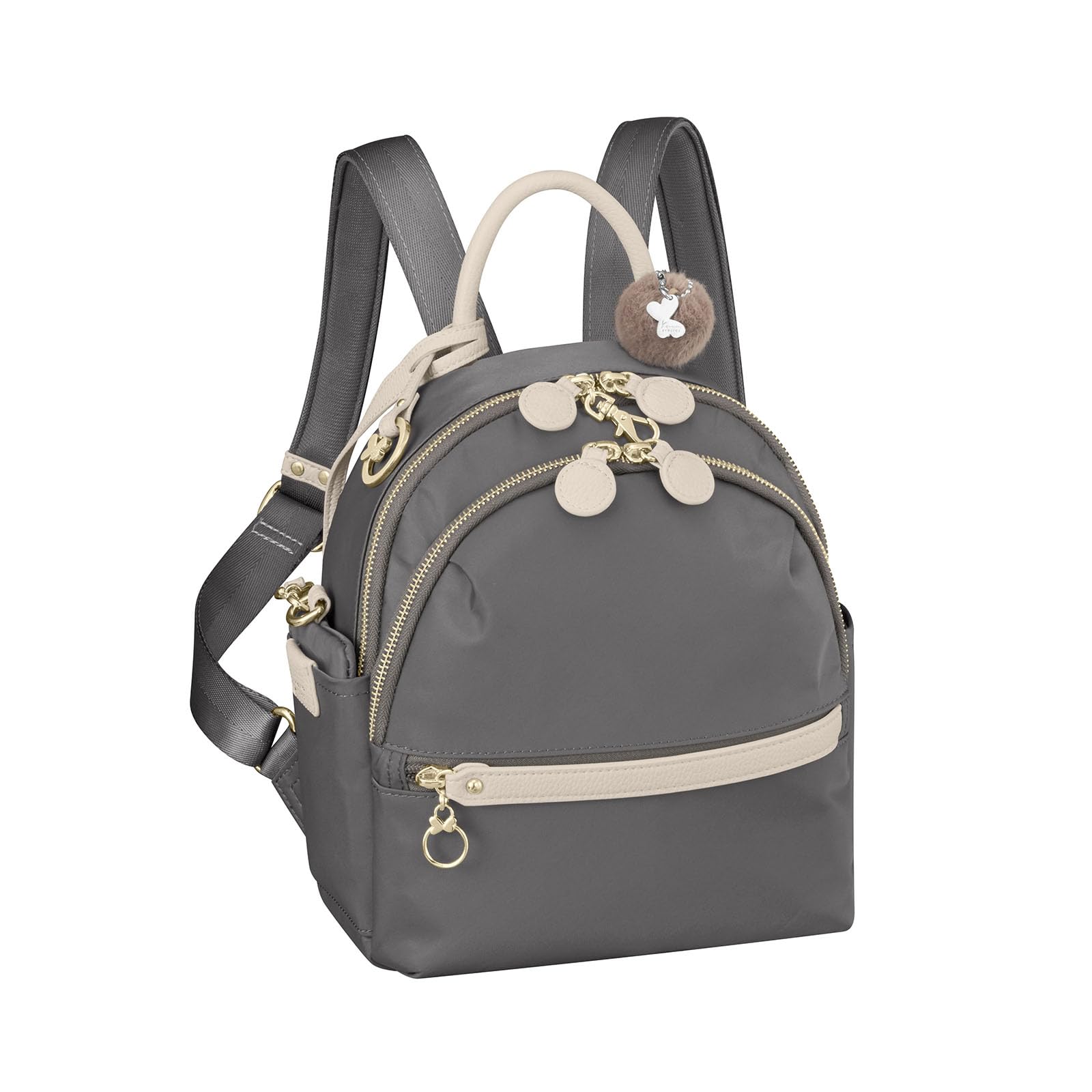 

Backpack 6L with pocket and H26 x W22 x D9cm [Kanana Project] PJ-17 No.11941 pouch, women s, beige,