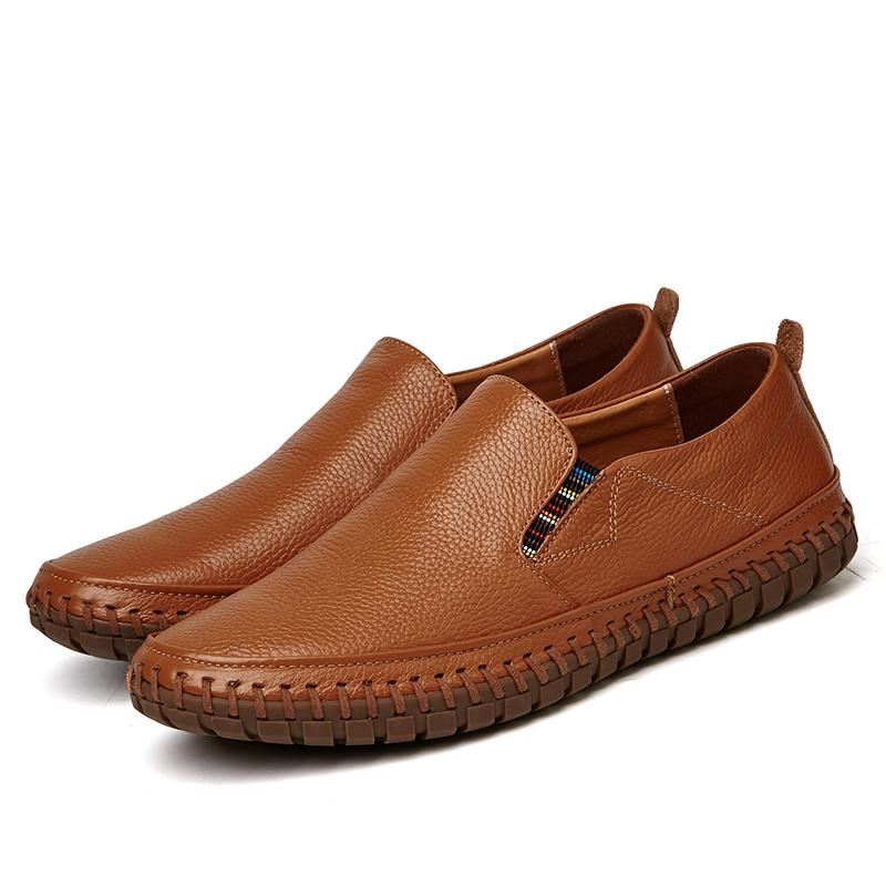 Fashion High Quality Men's Driving Shoes Stylish Men Casual Shoes Genuine Leather Mens Slip on Shoes Classic New Male Business Shoes
