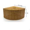 Triangle Imitation Rattan Basket & Sturdy Corner Bin Easy to Clean Wicker Design
