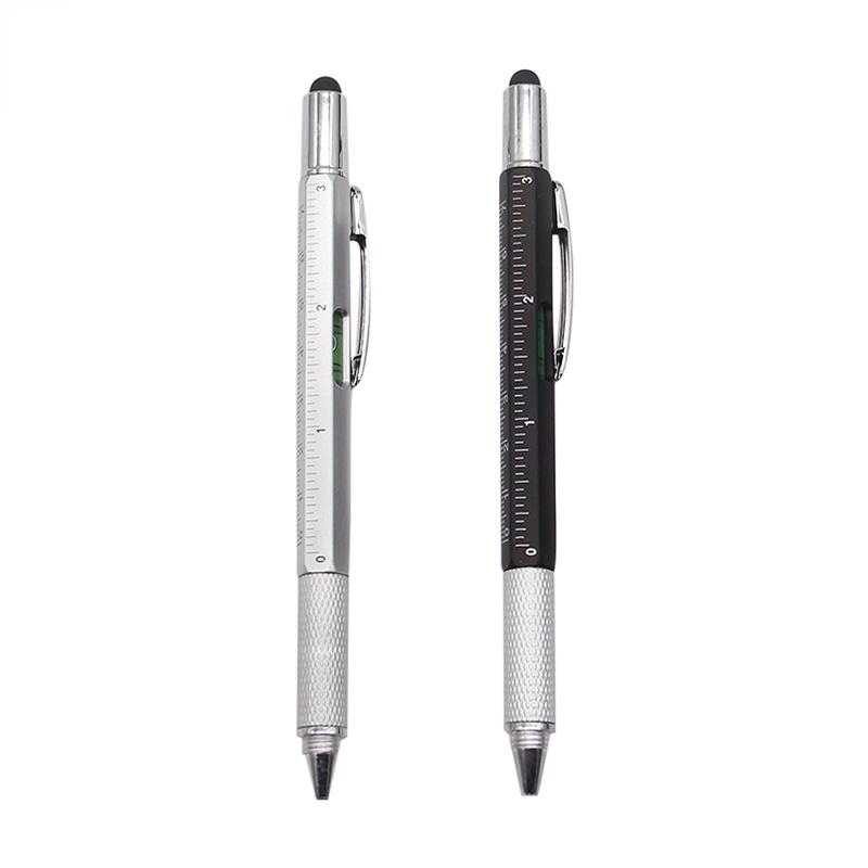 7 in1 Multifunction Ballpoint Pen with Modern Handheld Tool Measure Technical Ruler Screwdriver Touch Screen Stylus Spirit Level