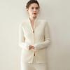 Women's Winter 2026 Double Zipper Slimming Cashmere Cardigan - Half-High Collar Ribbed Gentle Style Outerwear