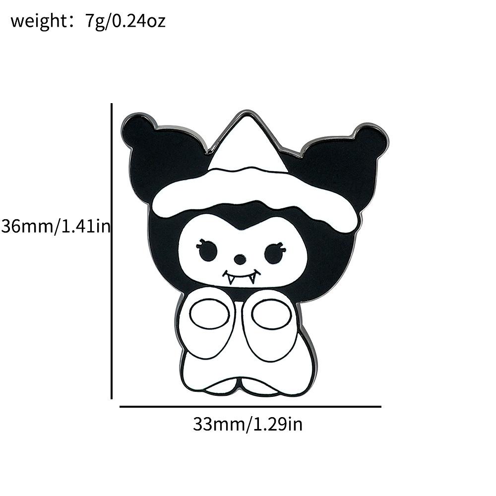 Металлический значок Sanrio Куроми Китти Кошка Брошь Личность Креативный Памятный значок Сумка