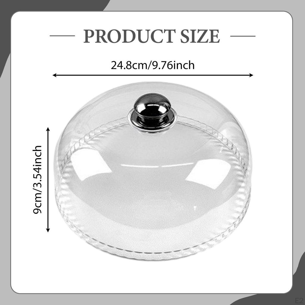 Food Dome Cover Cake Clear Reusable Multipurpose Tent Plate Lid for Home Kitchen