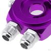 Design Car Oil Filter Cooler Sandwich Plate Adapter with 18NPT Sensor Insertion Port - 3/4-16 UNF,