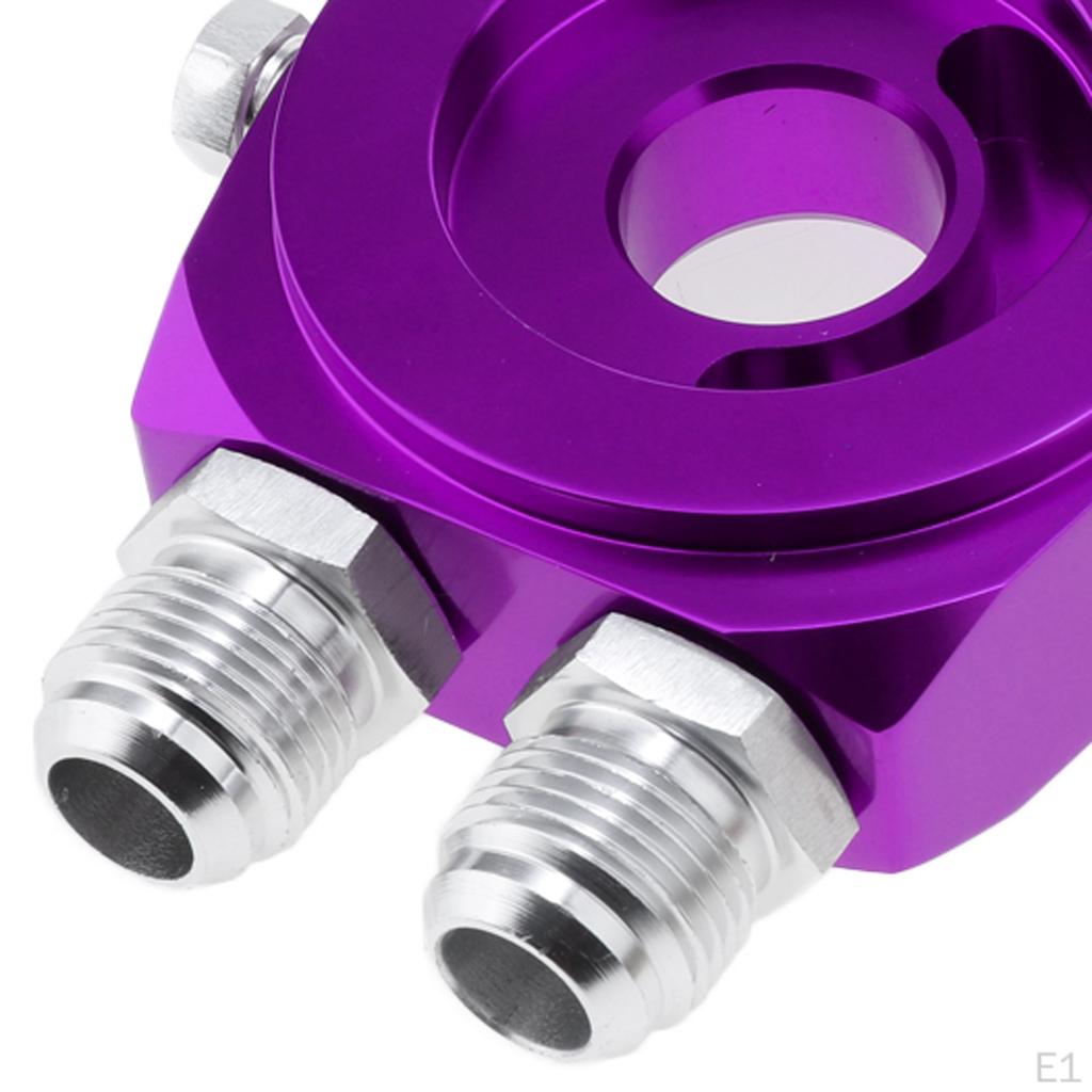 Design Car Oil Filter Cooler Sandwich Plate Adapter with 18NPT Sensor Insertion Port - 3/4-16 UNF,