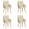 Dining Chairs 4 Pcs Fabric Cream 60 X 56 X 96 Cm