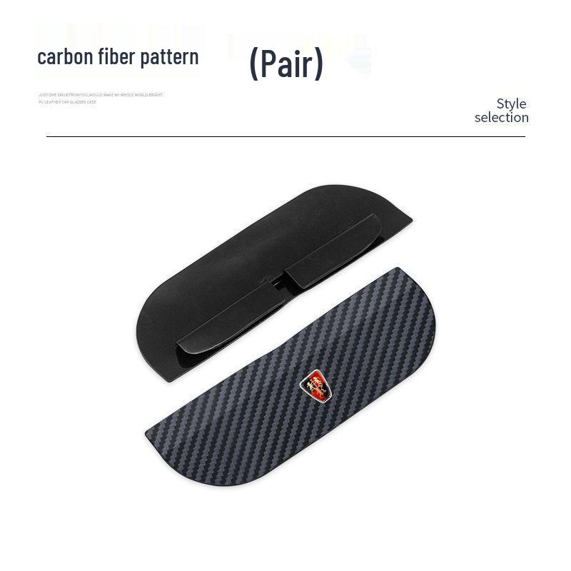 Universal Carbon Fiber Rearview Mirror Rain & Sun Shield with Dustproof Baffle