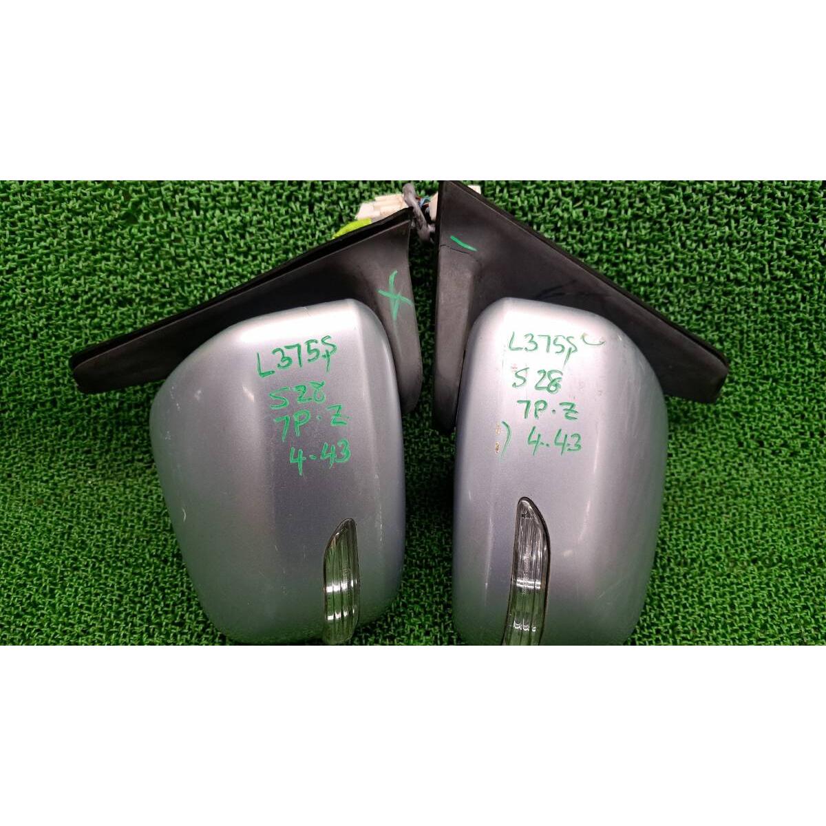 443 Tanto Custom L375S L385S Turn Signal Door Mirror Left and Right Set Side Mirror Driver Side/Passenger Side Right Left 7P S28/Silver