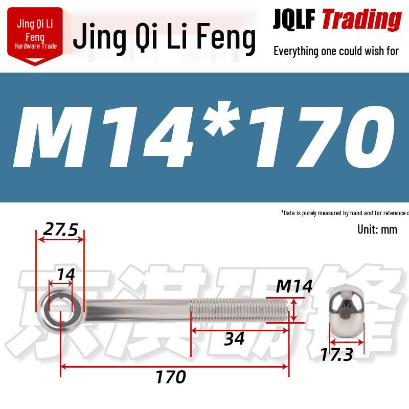 Stainless Steel GB798 Eye Bolt, Full Series M5-M16