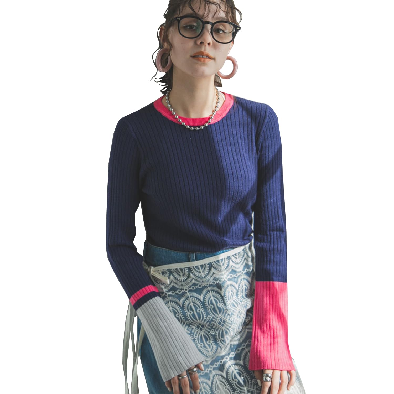 

Bomar Flared Sleeve Pullover Cherry Pink Women s Knit, 533196,