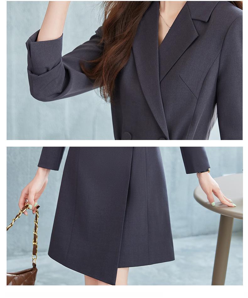 High-End Women's Suit Dress for Spring/Autumn: Elegant, Professional Formal Wear for Teachers, Speakers, and Hosts.