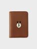 Brown Leather-like Square Passport Wallet